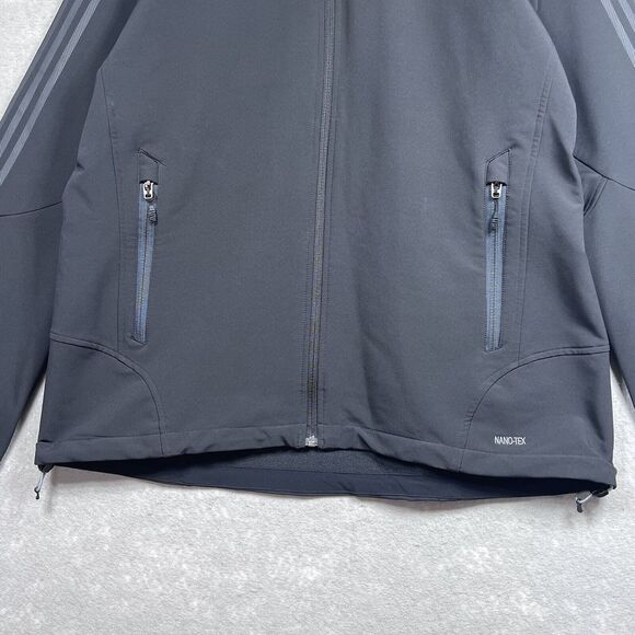 Adidas Track Jacket Mens Size XL Black Soft shell Formotion Nano-Tex Technology - Picture 5 of 16